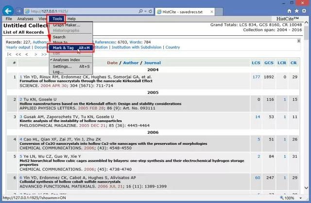 文献引文关系分析利器 Histcite Pro 2.1