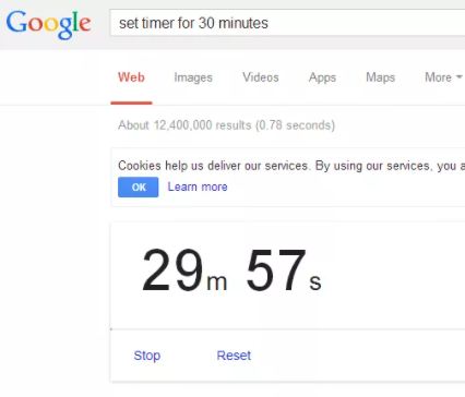 Google Timer界面